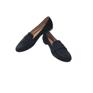 Talbots Ryan Keeper Loafers Nubuck Size 7.5 Black Classic Preppy Quiet Luxury